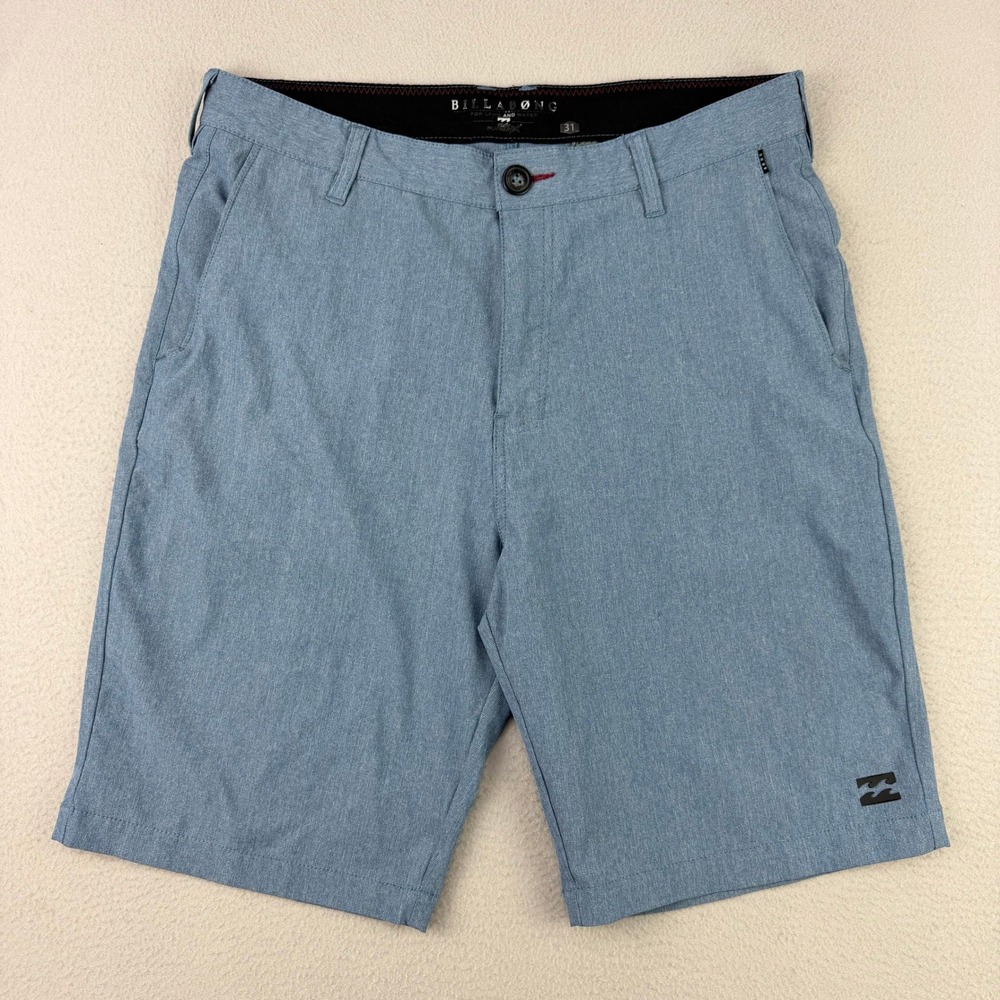 Billabong Platinum X Crossfire Shorts Men 31 Blue Performance Hybrid Boardshorts